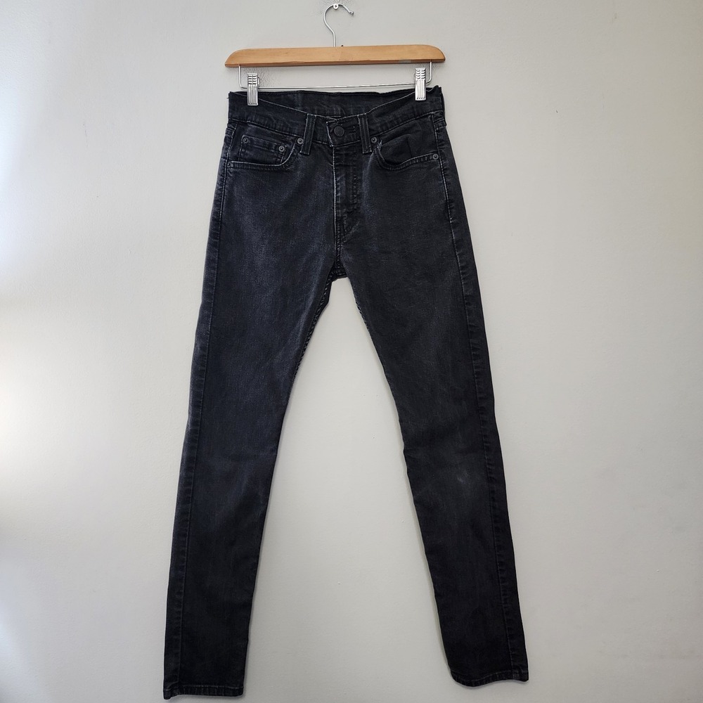 Levis 512 Slim Taper Mens 28x32 Black Denim Tapered 5 Pocket Pants Stretch